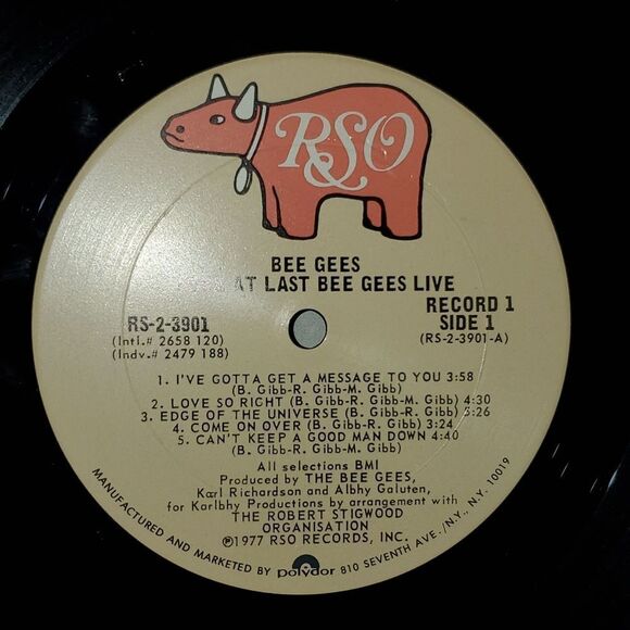 1977 Here at Last BEE GEES Live LP Double Album Record Vinyl - Picture 16 of 16